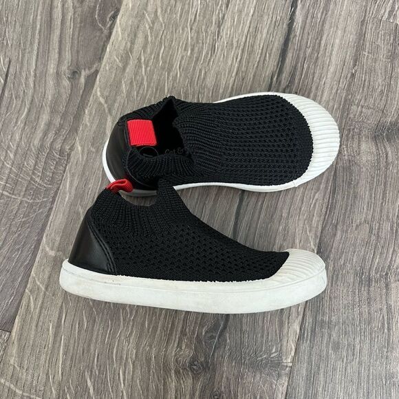 Cat & Jack Black Micah Slip On Sneakers Size 7 - Picture 2 of 4